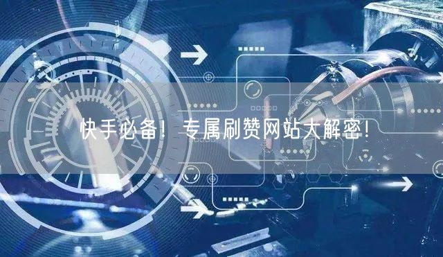 快手必备！专属刷赞网站大解密！