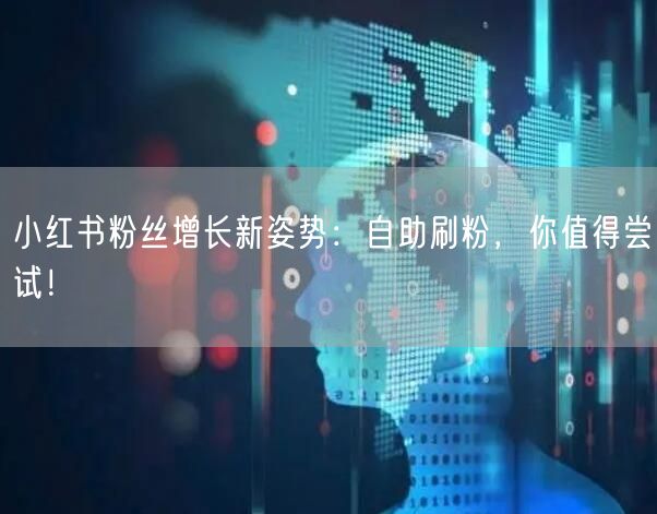 小红书粉丝增长新姿势:自助刷粉,你值得尝试!
