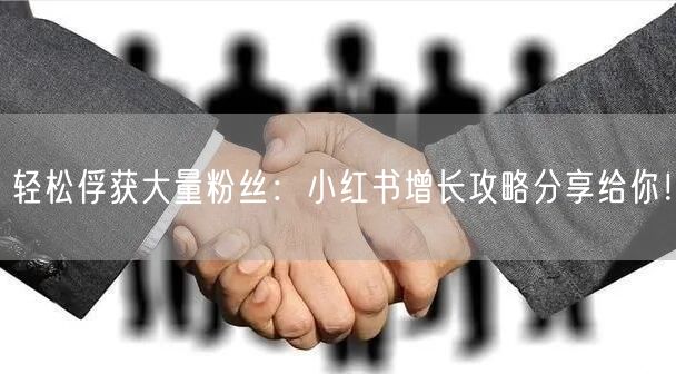 轻松俘获大量粉丝:小红书增长攻略分享给你!