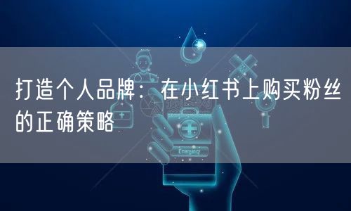 打造个人品牌:在小红书上购买粉丝的正确策略